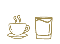 Ilustración de barra de mixología con café y carajillos
